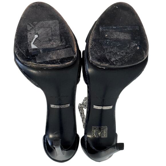 Roberto Cavalli Exotic Snakeskin Crystal Panther Platform Heels Size 39 - Picture 8 of 14